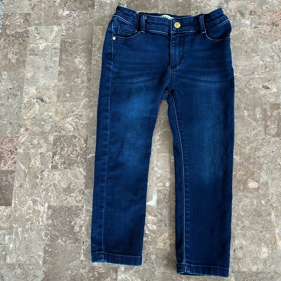 Janie and Jack, Jack Denim Skinny Jean, Dark Blue, girls size 4 - Picture 3 of 10